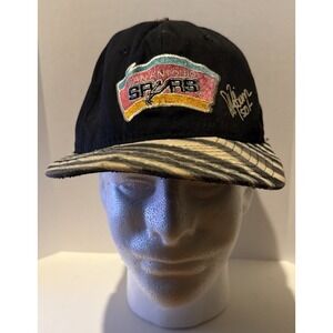 Vintage Rare 1990s San Antonio Spurs‎ Zubaz AJD Sports NBA Hat Cap Vtg Snapback